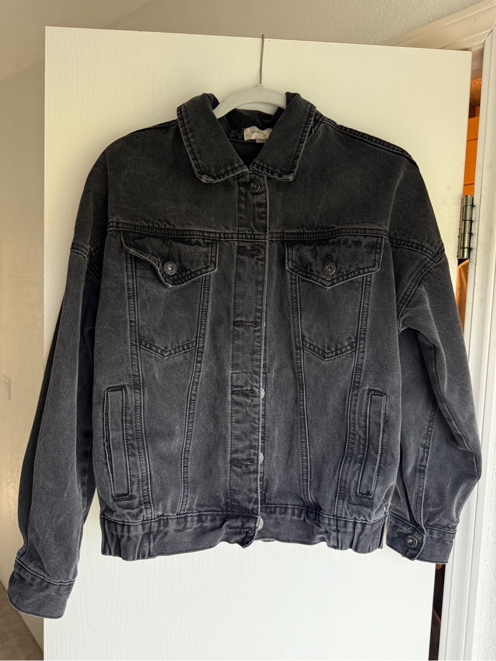 Wishlist Black Washed Denim Jacket - Women's